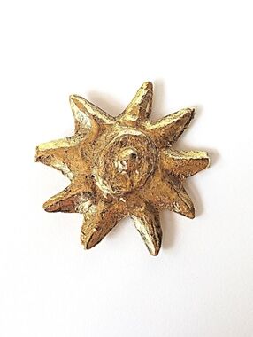 Carole Saint Germès Paris gold-plated brooch